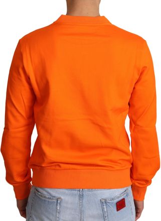 Dolce & Gabbana Orange King Ceasar Cotton Pullover Mens Sweater