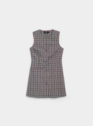 Icone Womens Checked button-front minidress