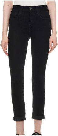 Liu Jo Ideale Straight Leg Jeans - Dames - Cropped Jeans - Zwart - W25 - Katoen - Jeans