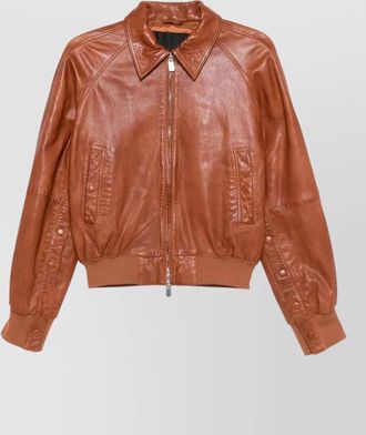 Pinko barbra bomber jacket collared neck pockets
