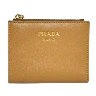 Prada Pre-owned Wallets, male, Brown, Size: ONE SIZE Pre-owned Soft Grain Leather Bifold Wallet