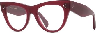 Celine Cat Eye Optisch Montuur - unisex - Brillen - Rood - ONE Size - Accessoires