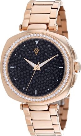 Christian Van Sant Womens Mirabella Black Dial Watch