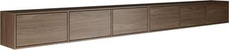 Selsey Selsey Framme - Mobile Tv Sospeso Con Sei Ante A Ribalta 300 Cm, Effetto Legno Noce Wisconsin
