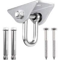 OEM Litzee - Gancho De Techo Giratorio 360&deg; De Acero Inoxidable 304 - Capacidad De 450 Kg - Accesorio Para Hamaca Y Columpio - Instalaci&oacute;n R&aacute;pida - Crezuo