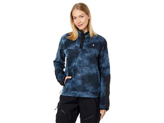 Volcom Polar Fleece Pullover Womens Clothing Storm Tie-Dye : SM, Polyester/Fleece
