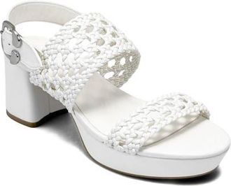 Aerosoles Camera Platform Sandal in White Open Woven at Nordstrom, Size 9.5