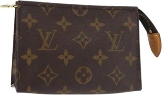 Louis Vuitton Pre-owned Clutches, female, Brown, Size: ONE SIZE Pre-owned Canvas Pouch