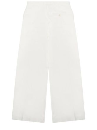 Alberta Ferretti Viscose Twill Trousers - White