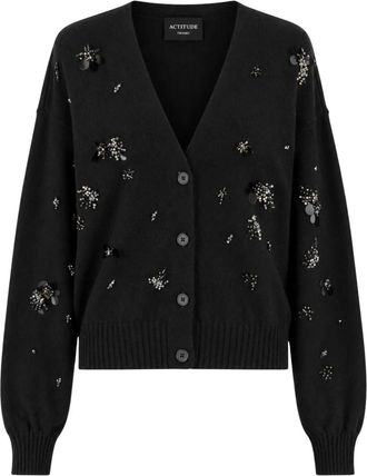 Twinset Actitude Cardigan - Dames - Vesten - Zwart - S - Wol - Truien & Vesten