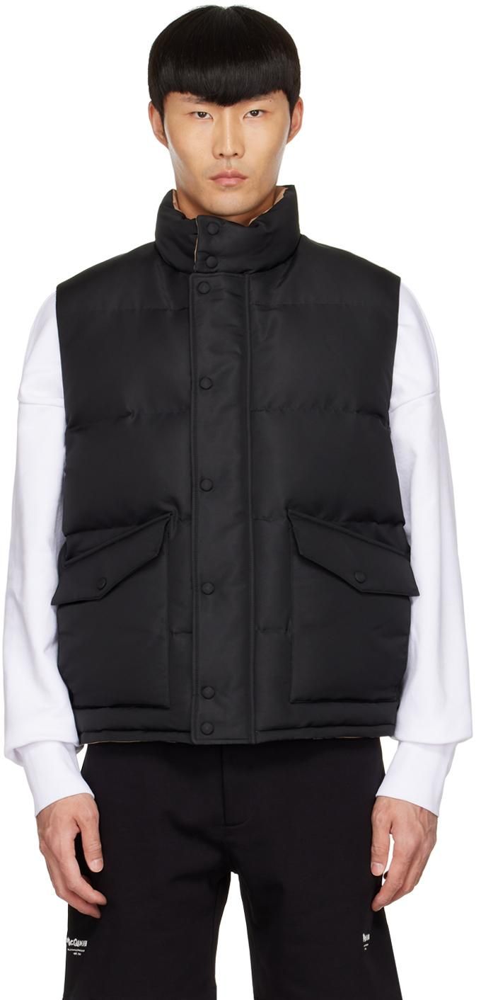 パンツ ALEXANDER MCQUEEN Women Vests 705526QJAAC1000 Black Women's Double-Breasted Waistcoat in Black | McQueen US
