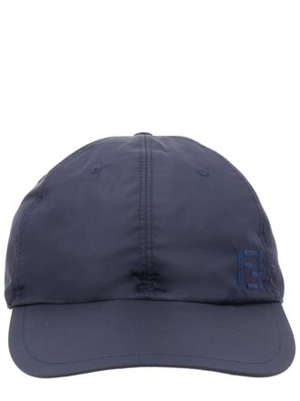 Fendi FXQ230_AWTOF1WWO Logo-Detailed Baseball Cap - Blue