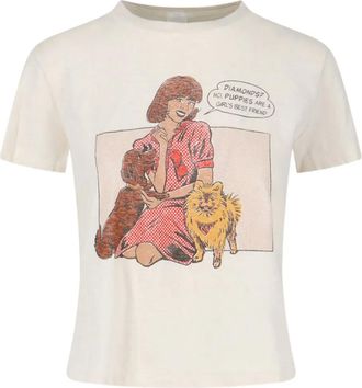 Re/Done T-shirt con stampa - Bianco