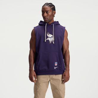 Nike Minnesota Vikings Rivalries Collection Sideline Nike Mens Dri-FIT NFL Sleeveless Pullover Hoodie in Purple | 03B456W9M-Y7G