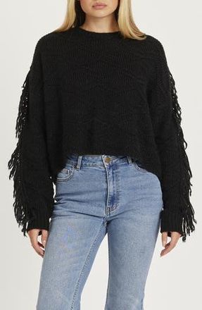 Amuse Society Rodeo Days Crop Sweater in Black at Nordstrom Rack, Size X-Small