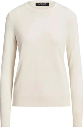 Ralph Lauren Sweatshirts & Hoodies - Dames - Ronde hals truien - Beige - L - Wol - Truien & Vesten