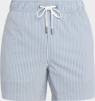 Onia Men & apos;s Charles 5 Inseam Stripe Swim Trunks