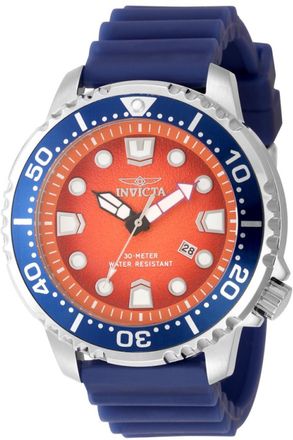 Invicta Pro Diver 49543 Heren Horloge - Quartz Uurwerk - Roestvrij Staal met oranje Wijzerplaat - 48mm