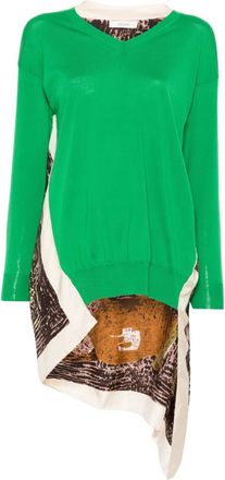 Celine Top con scollo a V anni 2010 - Verde