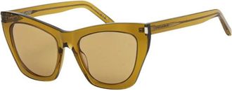 Saint Laurent Kate Zonnebril - Dames - Accessoires - Groen - Maat: 55 MM Nylon