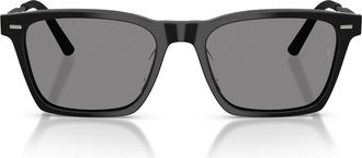 Oliver Peoples 54mm Roger Federer R-19 Polarized Sunglasses in Black /Iron Wash To Dark at Nordstrom