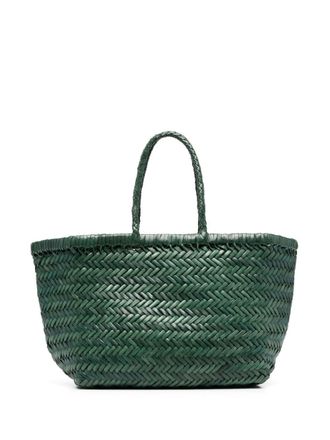 Dragon Diffusion Triple Jump Small woven leather tote - women - Calf Leather - OS - Green