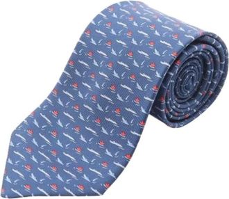Ferragamo Pre-owned Accessories, male, Blue, Size: ONE SIZE Pre-owned Cravat