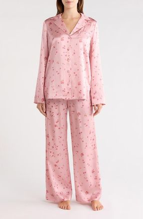 Reformation Ella Silk Pajamas in Noelia at Nordstrom, Size X-Small