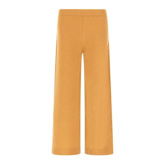 KANGRA Pantalone in lana con lavorazione a trecce verticali - - Trousers - Donna - Beige - M