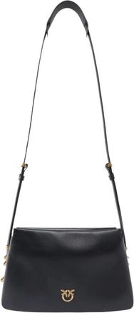 Pinko Triplet Mini - Dames - Schoudertassen - Zwart - ONE Size - Katoen - Tassen