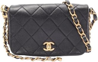 Chanel Pre-owned Matelasse Lederen Schoudertas - Dames - Vintage Schoudertas - Zwart - ONE Size - Leer - Vintage