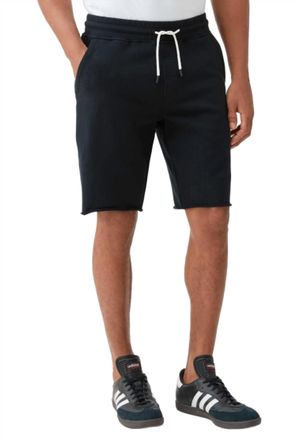 Surfside Supply Sailor Drawstring Raw Hem Terry Short In Black