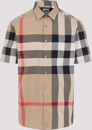 Burberry Beige Check Cotton Shirt