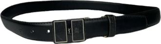Saint Laurent Pre-owned Vintage Leren Riem - Dames - Vintage Accessoires - Zwart - ONE Size - Leer - Vintage
