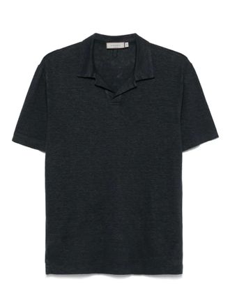 Canali Linnen T-shirt - Blauw