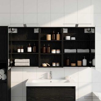 vidaXL Vidaxl Set Di Armadi Da Bagno 3 Pz 140 X 14,5 X 70 Cm