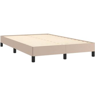 vidaXL Estructura Cama Sin Colch&oacute;n Cuero Sint&eacute;tico Capuchino 120x190cm Vidaxl