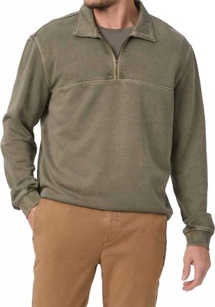 Paige Davion Quarter Zip Pullover In Vintage White Sage