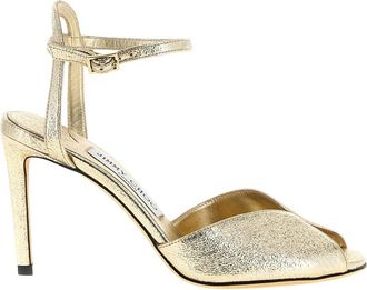 Jimmy Choo London Schoenen, Dames, Geel, 37 1/2 EU, Sacora 85 Sandalen
