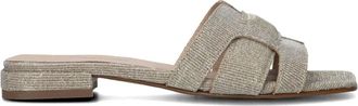 Stefano Lauran Schoenen, Dames, Geel, 40 EU, Denim, Chique Zomer Slippers met Carr&eacute; Neus