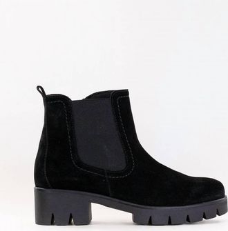 Gabor Womens Suede Boot In Black