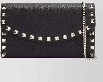 Valentino Garavani leather rockstud chain wallet