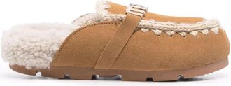 Mou Casual Bruin Leren Muiltjes - Dames - Slip ons - Bruin - 39 EU - Leer - Schoenen