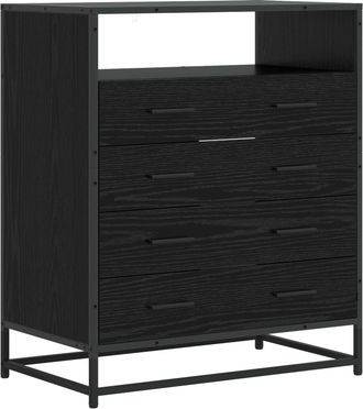 vidaXL Cajonera 4-caj&oacute;n Roble Negro 70 X 41 X 83,5 Cm Vidaxl