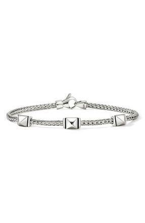 John Hardy Icon Stud Bracelet in Silver at Nordstrom, Size Medium