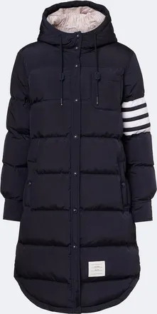 Thom Browne 4-Bar hooded down coat