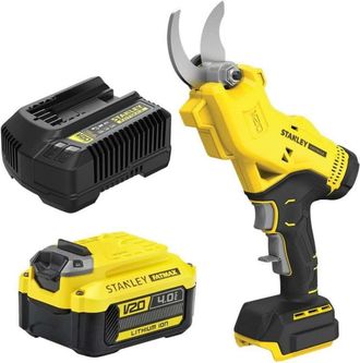 Stanley St, Sfmcpp32m1, Podadora Inal&aacute;mbrica, Poda De Ramas Gruesas, Bater&iacute;a V20 De 4,0ah, Corte Hasta 32mm, Motor Potente, Dise&ntilde;o Ergon&oacute;mico Y Seguro, Negro 