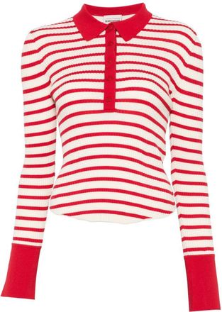 Semicouture Aida gestreiftes Baumwoll-Poloshirt