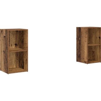 vidaXL Conjunto De Mueble De Tv 2 Pcs Madera Vieja 72 X 35 X 36,5 Cm Vidaxl