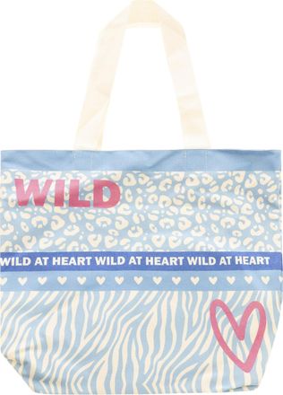 Zwillingsherz Tragetasche ZWILLINGSHERZ, Damen, Gr. B/H/T: 38cm x 45cm x 17cm, blau, Canvas, Baumwolle, Kunstfaser, Taschen Tragetasche, Stofftasche mit Henkel, bun